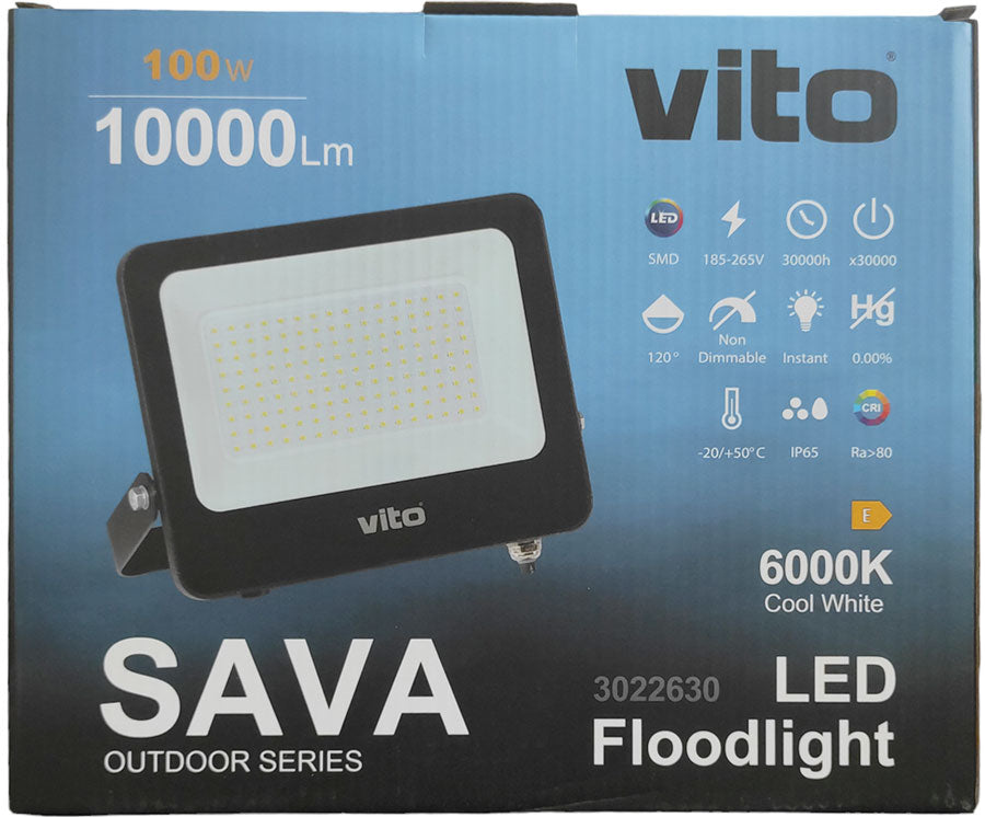 Faro LED per esterni 100W 10000Lm luce fredda 6000K IP6 6970233833727 3022630 EL092
