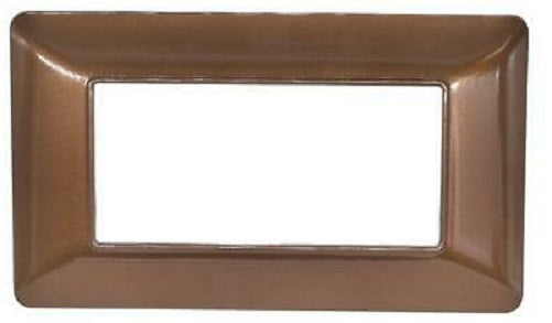 Placca 4 posti in tecnopolimero color bronzo compatibile Matix