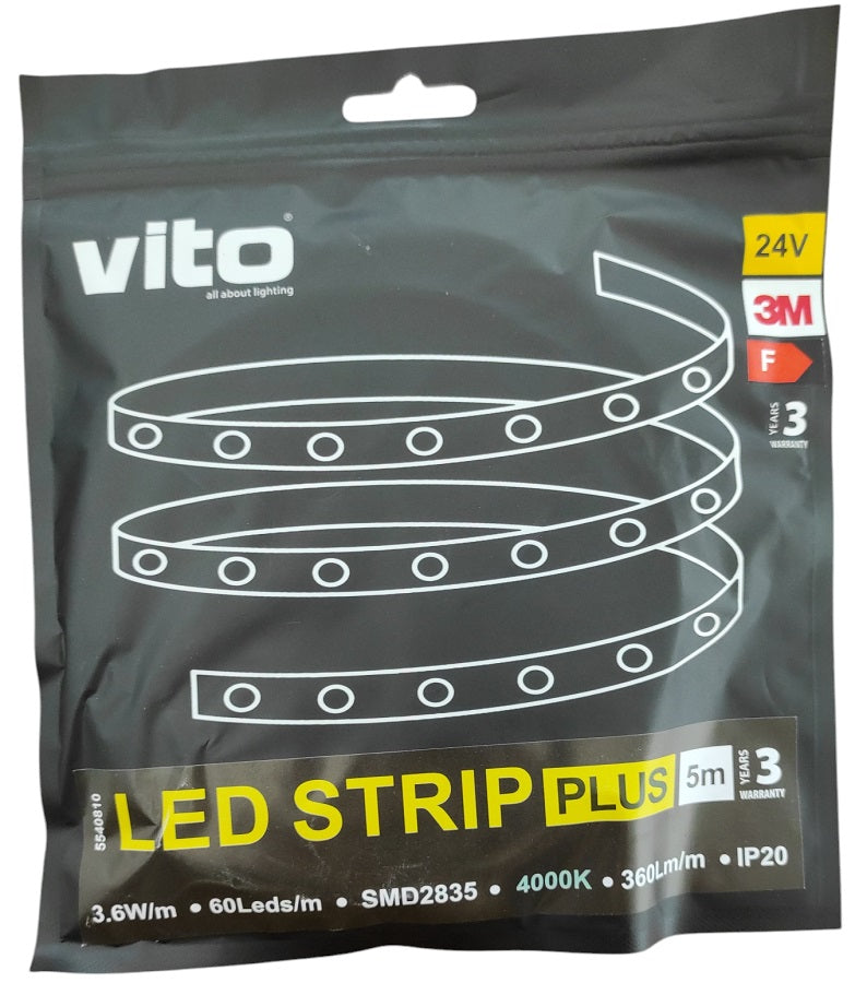 Striscia LED 24V 3.6W IP20 5m 4000K luce naturale 6977231351161 5540810 EL103