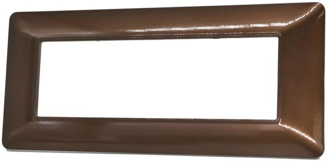 Placca 7 posti in tecnopolimero color bronzo compatibile Matix 6970311027499 M8007-09 EL1034