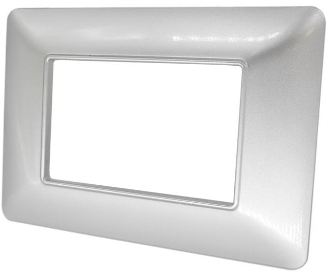 Placca in tecnopolimero 3P argento compatibile Matix 6970311027161 8003-05 3P Argento Btcino Matix EL1043