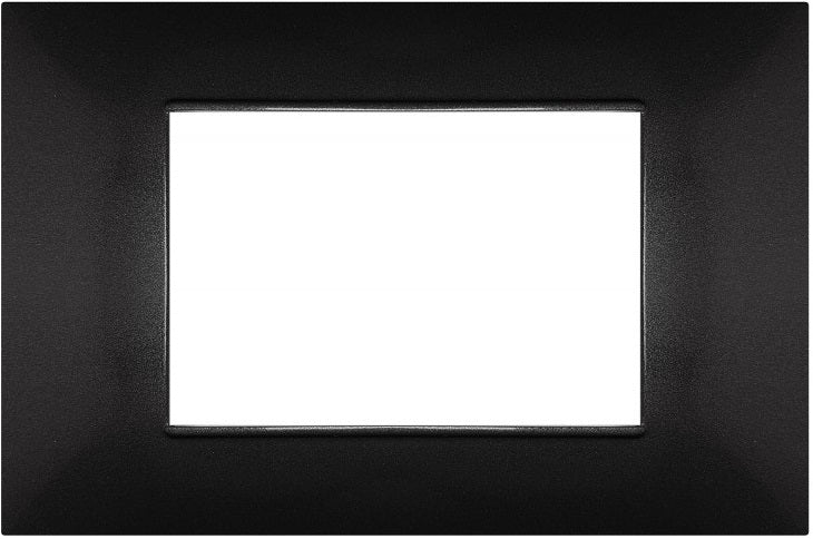 Placca 4 posti nera compatibile Vimar Plana