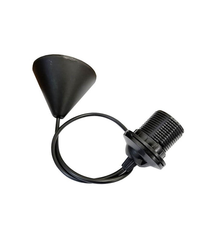 Portalampade con cavo E27 65cm nero Vito 8698553611464 7300210 EL126
