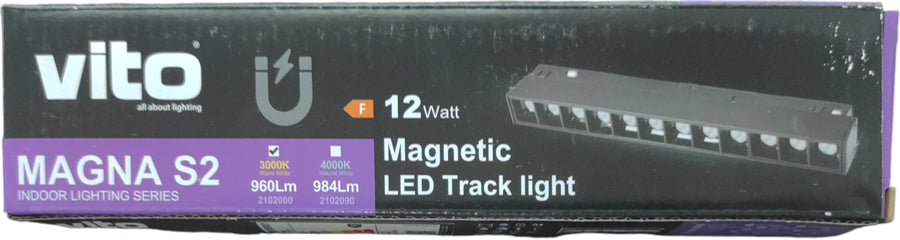 Faretto LED magnetico per illuminazione a binario 12W 960Lm 3000K luce calda 6972538045195 2102080 EL1266