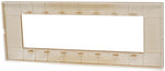 Placca in tecnopolimero 7 posti color arancione compatibile Vimar Plana 6970597464568 6007-16 EL1296