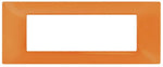 Placca in tecnopolimero 7 posti color arancione compatibile Vimar Plana