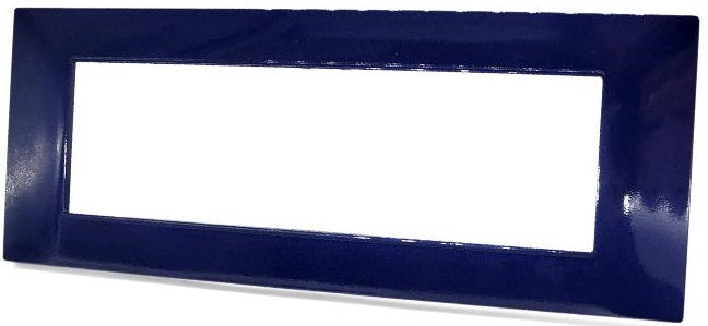 Placca in tecnopolimero 7 posti color blu compatibile Vimar Plana