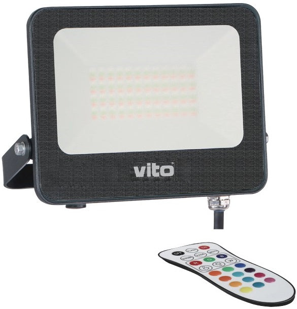 Faro LED RGBW 50W IP65 5000 lm con telecomando 3022615 6977231356623 EL1307
