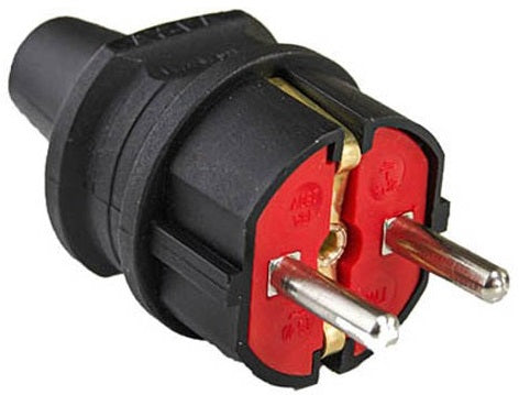 Spina schuko maschio IP20 nera 16A 250V Vito 8698553611020 8006510 EL132
