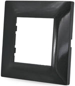 Placca in tecnopolimero 2 posti color nero compatibile Vimar Plana 6970597463028 6002-2 EL1334