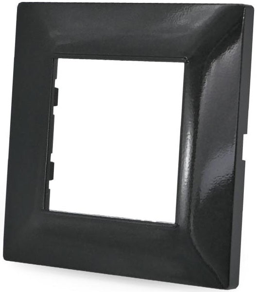 Placca in tecnopolimero 2 posti color nero compatibile Vimar Plana 6970597463028 6002-2 EL1334