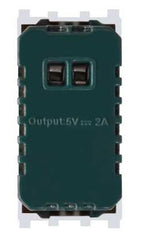 Alimentatore doppia presa USB 90-265V output 5V 2A grigio compatibile Vimar Plana 6970597463134 TOT621A EL1346