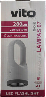 Torcia ricaricabile 19W+3W 280Lm 6000K luce fredda 6972538040213 5000410 EL1348