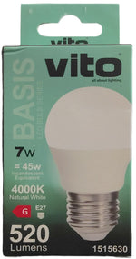 Lampadina LED E27 7W 520lm 4000k luce naturale Vito 6970233839705 1515630 EL141
