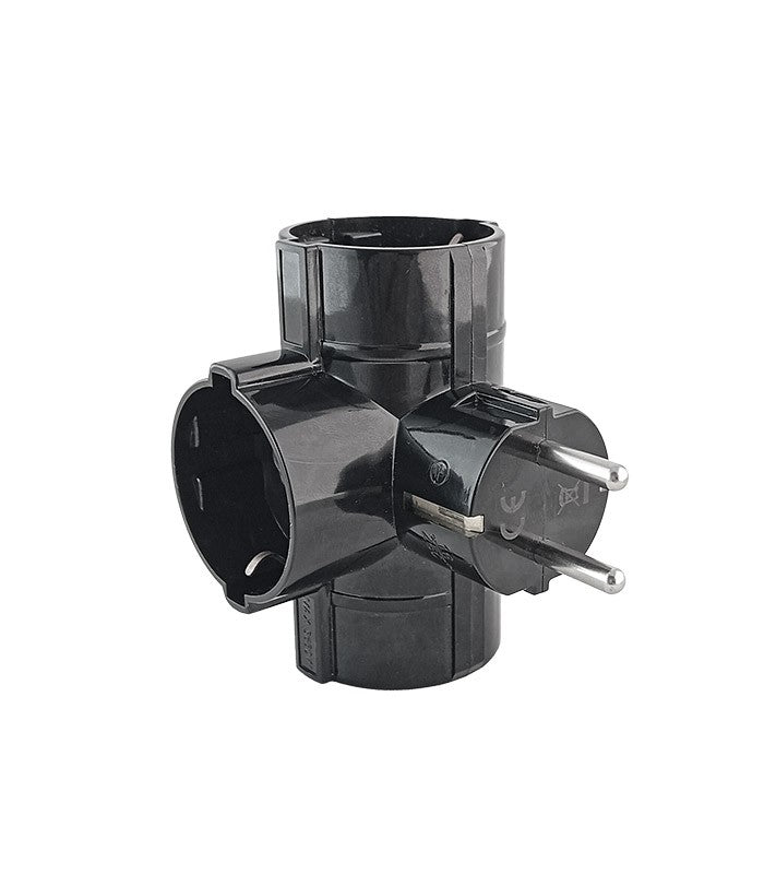 Presa tripla Schuko 16A 16A 3680W max 6977231351932 8002541 EL1454