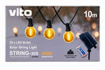 Catena luminosa solare Vito 20 LED 3000K IP44 con telecomando 3210350 6977231357439 EL1457