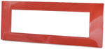 Placca in tecnopolimero 7 posti color rosso corallo compatibile Vimar Plana 6970597464551 6007-15 EL1461