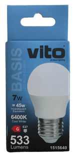 Lampadina LED E27 7W 533lm 6400k luce fredda Vito 6970233839712 1515640 EL147