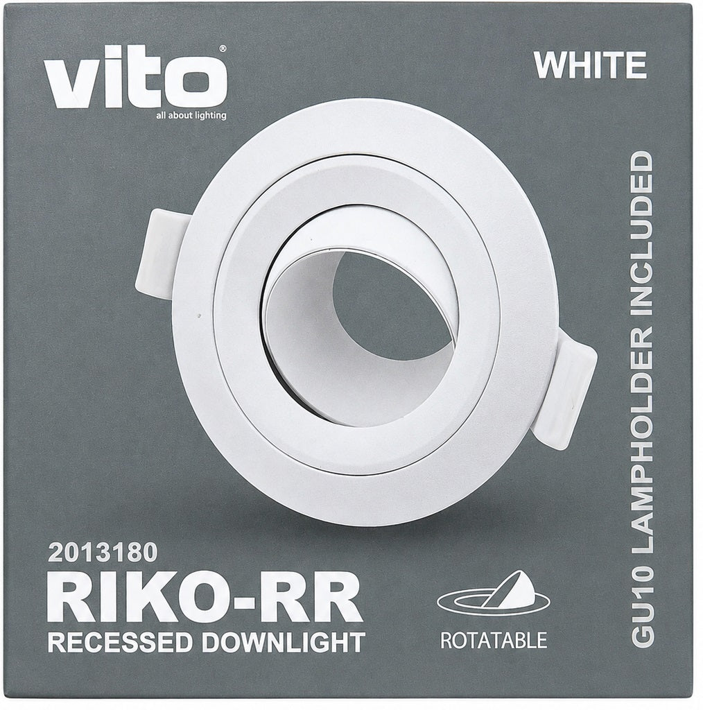 Faretto ad incasso orientabile GU10 bianco IP20 2013180 6977231352991 EL1477