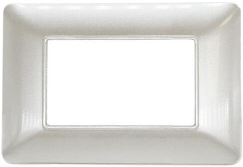 Placca 3 posti bianco perla compatibile Matix