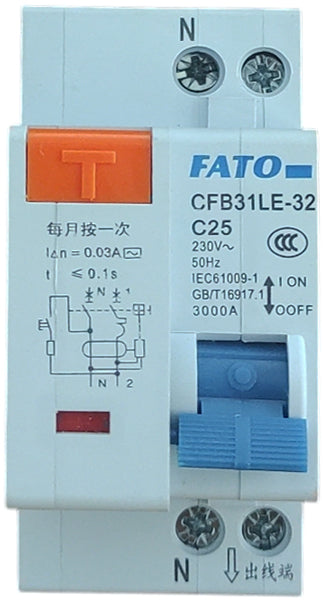 Interruttore magnetotermico differenziale 2P C25 EL1490 CFB31LE-32 C25 8053323555384