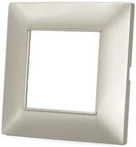 Placca in tecnopolimero 2 posti color grigio chiaro compatibile Vimar Plana 6970597463042 6002-4 EL1493