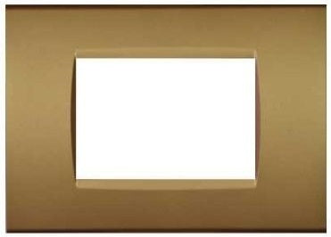 Placca in tecnopolimero 3 posti color sabbia compatibile Living International