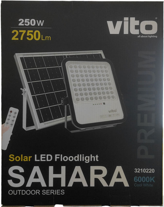 Faretto solare LED 250W 2750Lm 6000K luce fredda IP65 6970233830931 3210220 EL1549