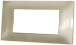 Placca in tecnopolimero 4 posti color sabbia compatibile Vimar Plana 6970597464315 6004-11 EL1552