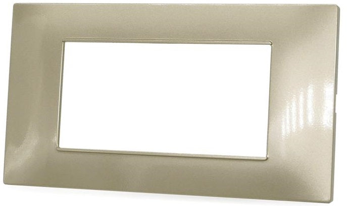 Placca in tecnopolimero 4 posti color sabbia compatibile Vimar Plana 6970597464315 6004-11 EL1552