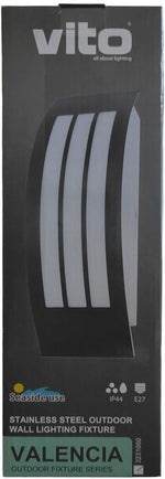 Lampada applique da parete per esterni 1xE27 315x90x100mm argento Vito 6972538047465 3231040 EL153