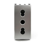 Presa bivalente 10-16A 250V grigio compatibile Vimar 6970597462304 serie Vimar Plana 618A/Vmr-Pln EL1563Presa bivalente 10-16A 250V grigio compatibile Vimar 6970597462304 serie Vimar Plana 618A/Vmr-Pln EL1563