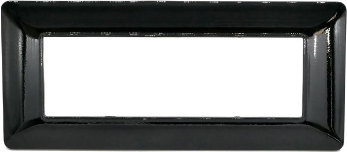 Placca 7 posti nero lucido compatibile Matix