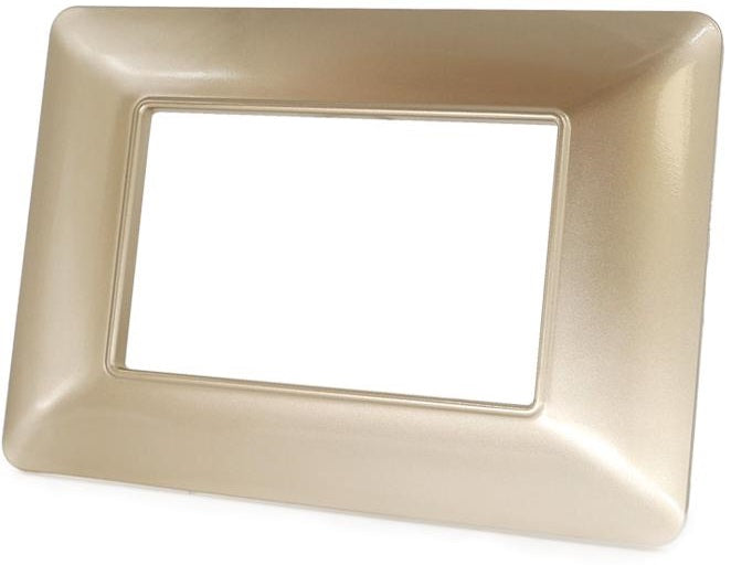 Placca in tecnopolimero 3P champagne compatibile Matix 6970311027185 8003-07 2P Mtx Bticino Matix