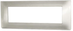 Placca in tecnopolimero 7P grigio chiaro compatibile Vimar 6970597464414 6007-04 7P Grigio Chiaro/Vmr-Pln  Vimpar Plana EL1716