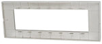 Placca in tecnopolimero 7P grigio chiaro compatibile Vimar 6970597464414 6007-04 7P Grigio Chiaro/Vmr-Pln  Vimpar Plana EL1716
