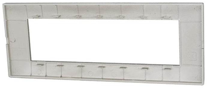 Placca in tecnopolimero 7P grigio chiaro compatibile Vimar 6970597464414 6007-04 7P Grigio Chiaro/Vmr-Pln  Vimpar Plana EL1716