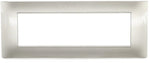 Placca in tecnopolimero 7P grigio chiaro compatibile Vimar Plana