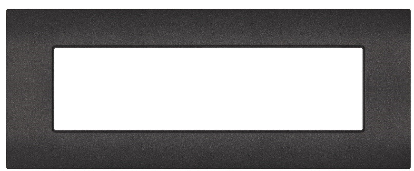Placca 7 posti nero compatibile Vimar Arké 0793541339738 R9007-2 EL172