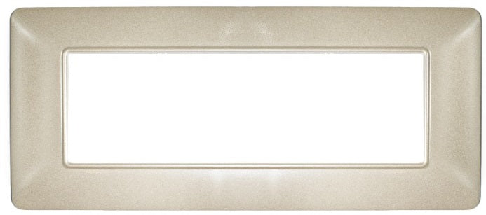 Placca in tecnopolimero 6P color sabbia compatibile Matix