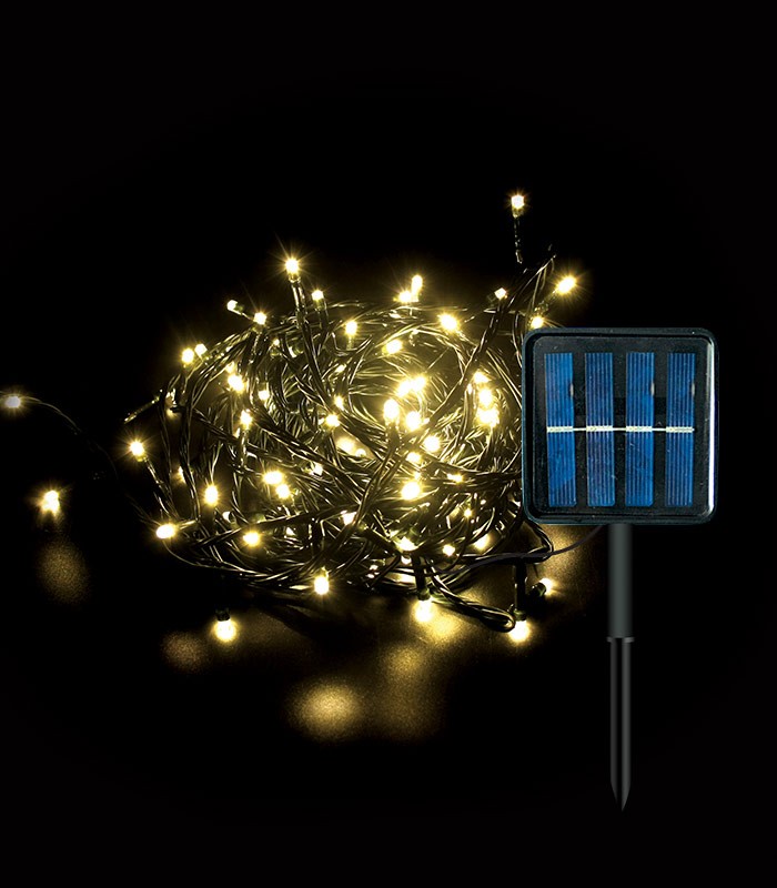 Luci a LED natalizie con pannello solare 300LED luce calda 2700K 30M 1.2V IP44 6977231352755 5620581 EL1723