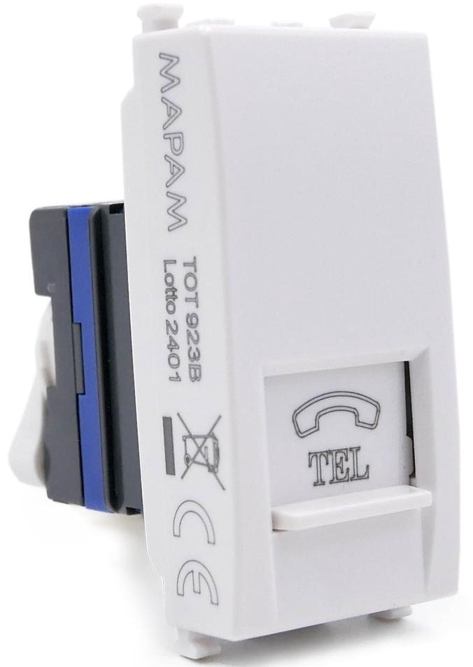 Presa telefonica bianca compatibile Vimar Arké 0793541340314  923B EL173