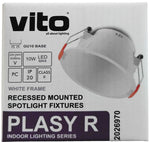 Supporto tondo da incasso per faretti Φ83mm bianco 6972538049780 2026970 EL1738