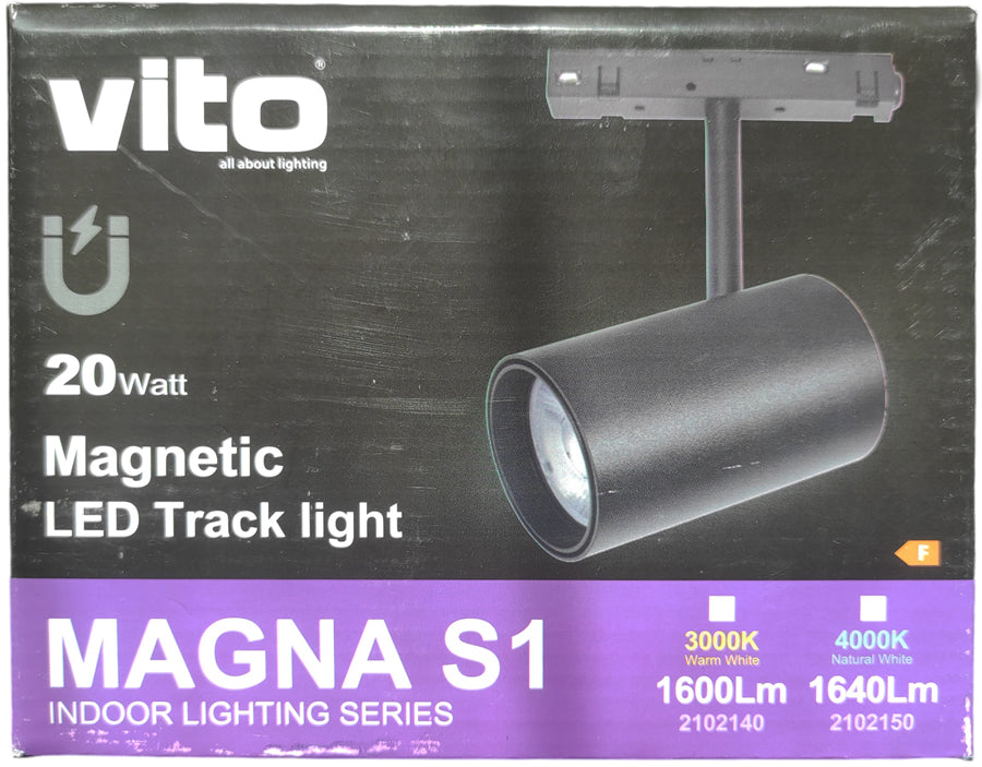 Faretto LED magnetico per illuminazione da binario 20W 1640Lm 4000K luce naturale 6972538045263 2102150 EL1753