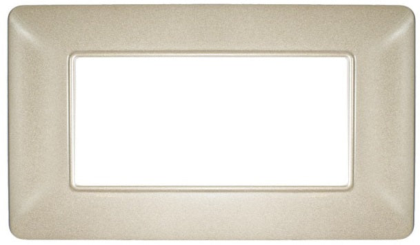Placca in tecnopolimero 4P color sabbia compatibile Matix