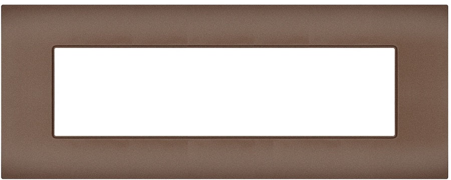 Placca 7 posti bronzo compatibile Vimar Arké 0793541339783 R9007-14 EL176