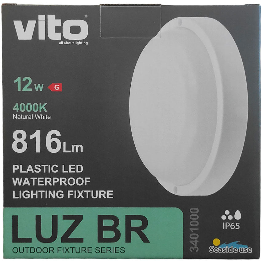 Plafoniera LED per esterno IP65 12W 840Lm luce naturale Φ170x50mm 6972538043474 3401000 EL1801