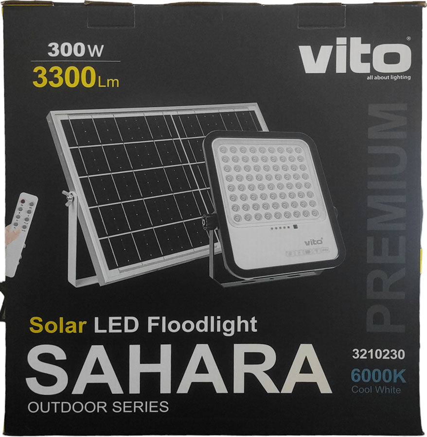 Faretto solare LED 300W 3300Lm 6000K luce fredda IP65 6970233830948 3210230 EL183
