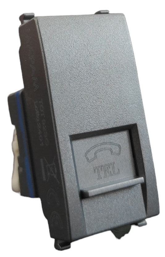 Presa telefonica grigia compatibile Vimar Arké 0793541340321 923G EL185