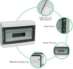 Centralino elettrico da parete IP65 18 moduli 8055598010384 HA-18 EL190
